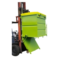 Benne &agrave; fond ouvrant avec couvercle 1280 &agrave; 2570L