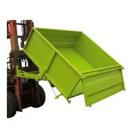 Benne basculante surbaissée à porte frontale 410 à 1300L