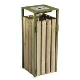 Poubelle d'extérieur en bois 110L Eden