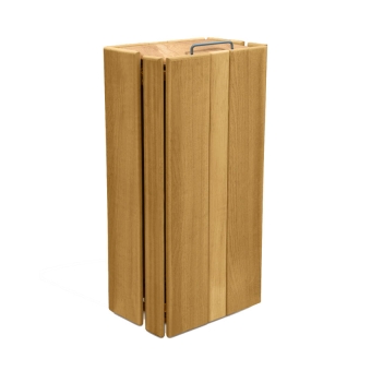 Poubelle rectangulaire habillage bois 30L avec couvercle - Menuiserie Bertin