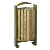 Poubelle en bois sur pied 60L Arkea